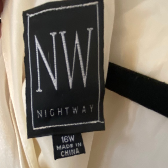 Nightway black&white satin dress 16w - Picture 7 of 7